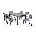 Lifestylegarden Matgrupp Solana med 6 Stolar table 163 carver chairs grey 43214