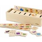 Viga Toys Wooden Educational Sorter Game Animals Fruits Vegetables