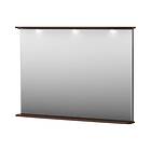 DuoBad Spegel Sekel med LED-belysning 130 Top & Downlights Cognac (björk) 11020