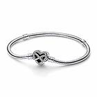 Pandora Moments Sparkling Infinity Heart Clasp Snake Chain Armband 19 cm 592645C01