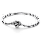 Pandora Moments Sparkling Infinity Heart Clasp Snake Chain Armband 17 cm 592645C01