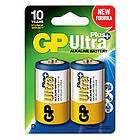 GP Batteries Ultra Plus Alkaliska D-batterier (LR20) Box 2-P