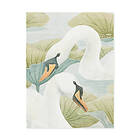 Sian Zeng Swan Lake Mural Wallpaper Green SwanGreen