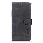 Inskal Huawei P Smart (2021) KHAZNEH Retro Leather Wallet Case Black