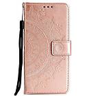 Inskal Huawei P30 Lite Leather Wallet Case Mandala Mönster Rose Gold