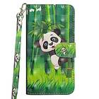 Inskal Huawei P40 Lite E Ljus Spot Leather Wallet Case & Strap Panda