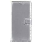 Inskal Motorola Moto E7 Power E7I Power Leather Wallet Case Silver