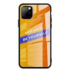 Inskal iPhone 11 Pro Max Skal med Glasbaksida Be Yourself Orange