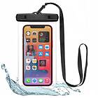 Tech-Protect Universal Waterproof Case Pouch Svart Transparent (Max. Telefon: 163 x 90 x 10 mm)