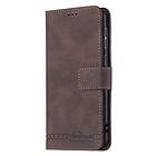 Inskal Samsung Galaxy A73 (5G) Binfen Soft Leather Wallet Case Exteriör Magnet Flap Brown