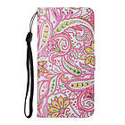 Inskal Samsung Galaxy S21+ (plus) Plånboksfodral med Rem Paisley Flower