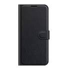 Inskal Samsung Galaxy A22 (4G) Litchi Leather Wallet Case Svart