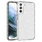 Inskal Samsung Galaxy S22 Hybridplast Skal Transparent Glitter