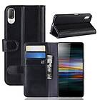 Inskal Sony Xperia L3 Leather Wallet Case Svart