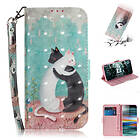 Inskal Sony Xperia 10 Light Spot Leather Flip Case Cuddly Cats