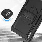 Tech-Protect Samsung Galaxy Tab S9 S8 Ultra Solid360 Tough Case m. Skyddsfilm, Handhållare och Axelband Svart