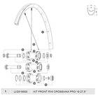 Mavic Crossmax Pro 19 Front Rim Kit Svart 29´´ 24H