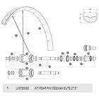 Mavic Deemax Elite Rear Rim Kit Svart 650B 27,5´´ 2