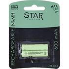 Star Trading Laddbart batteri AAA 1,2V 2-pack (Svart)
