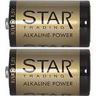 Star Trading Batteri D Alkaline 2p (Guldfärgad)