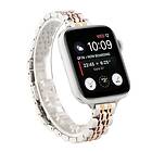 Inskal Apple Watch (38/40/SE/41mm) Rem Rustfritt Stål Silver Rött Guld