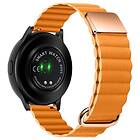 Inskal Smartwatch Rem 20mm Magnetisk Litchi Läder Orange Rose Gold