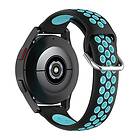 Inskal Universal Smartwatch Two -Color Silicone Strap (20mm) Svart/turkos