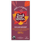 Seed & Bean Fine Dark Chocolate 58% Sicilian Hazelnut Eko 1 Bar 85 Gram