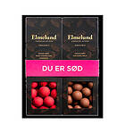 Elmelund Chocolatier Choklad 2 st Vit Choklad & Hallon, Mörk Choklad Hasselnötter EKO 180g