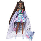 Mattel Barbie Extra Fancy, Teddymönstrad Klänning med Husdjur