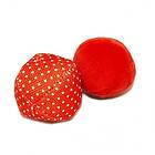 Duvo Kattleksak Plyschboll & Nylonboll Ø6cm Röd