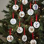 Wrendale Designs by Hannah Dale 12 Days of Christmas Decorations 7cm