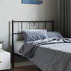 vidaXL Huvudgavel metall svart 90 cm 355491