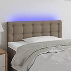vidaXL Sänggavel LED taupe 90x5x78/88 cm tyg 3122032