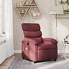 vidaXL Massagefåtölj vinröd tyg 371704