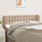 vidaXL Sengegavl med kanter cappuccino 147x23x78/88 cm konstläder 3117239