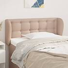 vidaXL Sänggavel med kanter cappuccino 93x23x78/88 cm konstläder 3117227