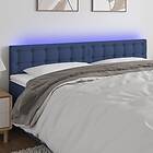 vidaXL Sänggavel LED blå 160x5x78/88 cm tyg 3122058