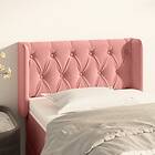 vidaXL Sänggavel med kanter rosa 83x16x78/88 cm sammet 3119139