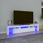 vidaXL TV-taso med LED-belysning vit 200x36,5x40 cm 3152810