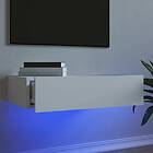 vidaXL TV-benk med LED-belysning vit 60x35x15,5 cm 842886