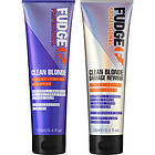 Fudge Clean Blonde Damage Rewind Conditioner 250ml Violet Toning Shampoo