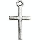 Creativ Company Berlock Kors 10x18 mm 20-pack berlock, försilvrad, stl. mm, 20 s