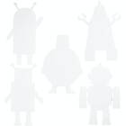 Creativ Company Flickor På Rad Robot Vit 16 st/1 Förp Robot, vit, H: 22.5-24 cm,
