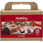 Creativ Company Modellera Mini DIY Kit Jultomte Modellera, rött/vitt, Jultomte, 1 förp. 977493