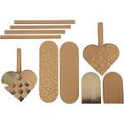 Creativ Company Juldekoration Av Läderpapper Natur/Guld 1 Set av läderpapper, natur, guld, tjocklek 0,55 mm, 498831