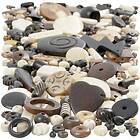 Creativ Company Benpärlor Naturmix Stl 5-30 mm Hålstl 1-2 300g/1 Förp Naturmix, 