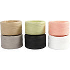 Creativ Company Pappersgarn Raffia Mixade Färger 6x100 m/1 Förp pappersgarn, mix