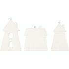 Creativ Company Ornament Vit Hus H: 7.6-9.7 cm 55517C