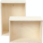 Creativ Company Förvaringslådor Djup 12,5 cm 2 st/1 Set Förvaringslådor, H: 27+31 cm, djup B: 19,5+22,5 56160